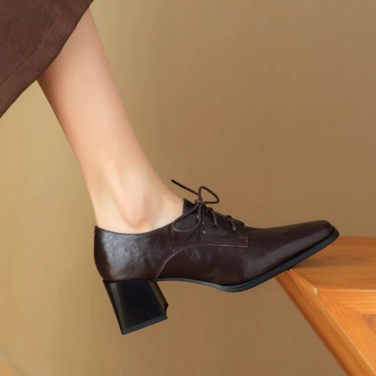 Women Square Toe Lace Up Oxfor - Oxford Lace Up Women recension och pris