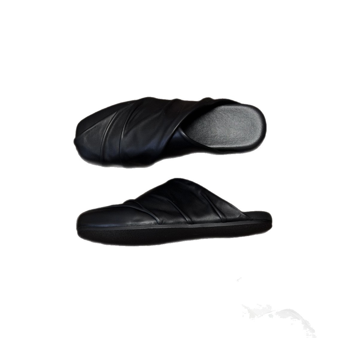 Black Vintage Leather Shoes Si - Mule Slip On recension och pris