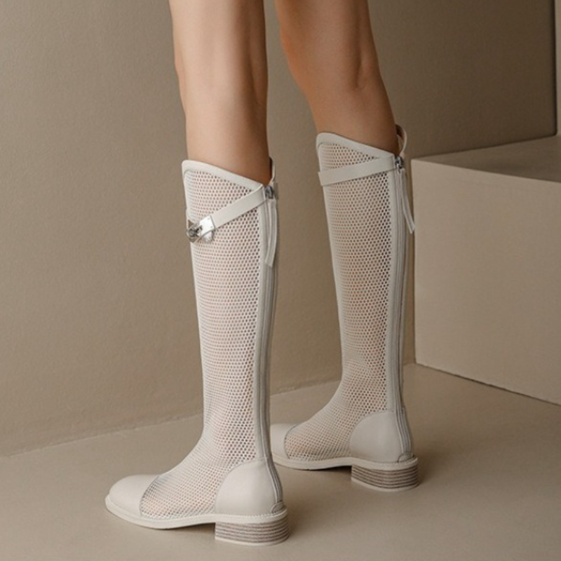 Female Summer Knee-high Mesh H - Knee High Boots Women recension och pris