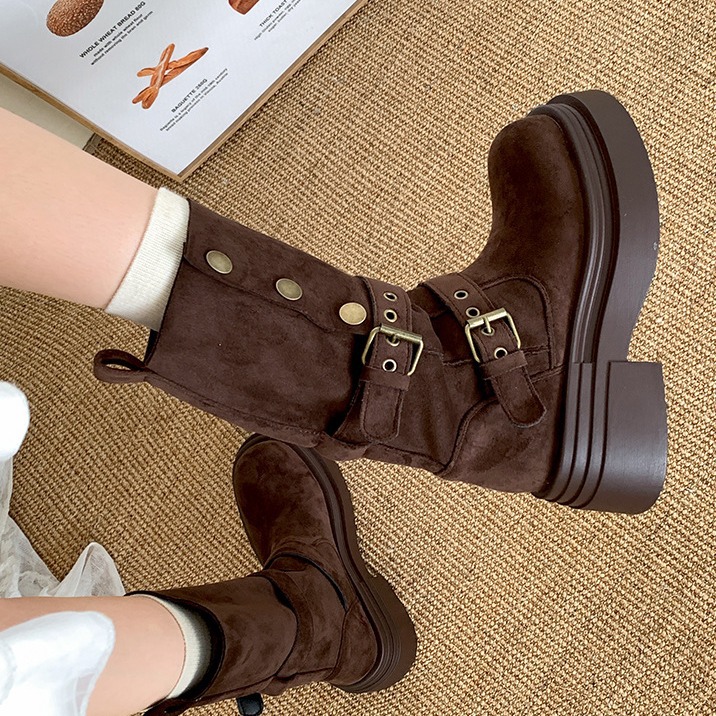 Retro British style thick sole - Sock Boot Women recension och pris