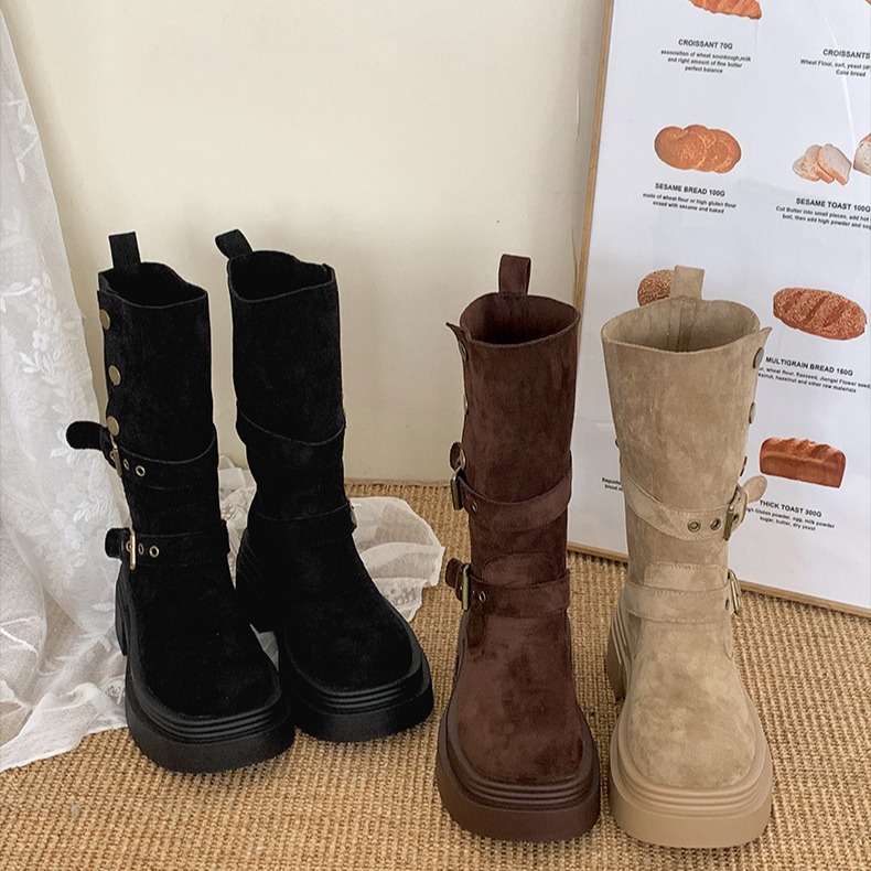 Retro British style thick sole - Sock Boot Women recension och pris