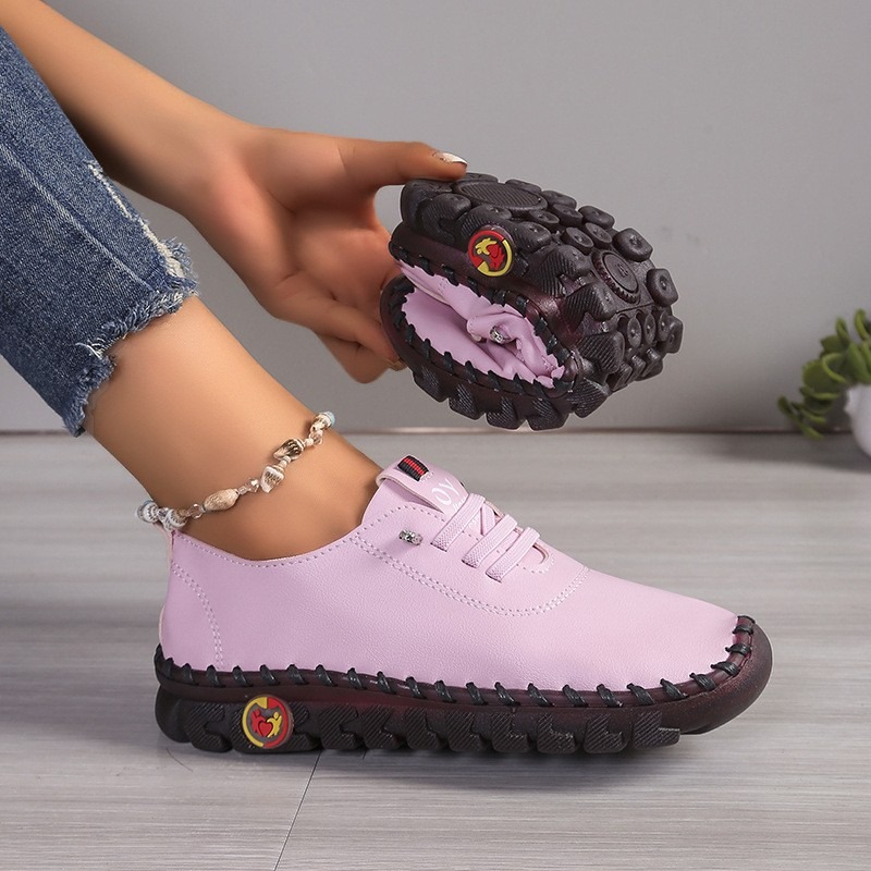 Women Leather Casual Shoes Lac - Oxford Lace Up Women recension och pris