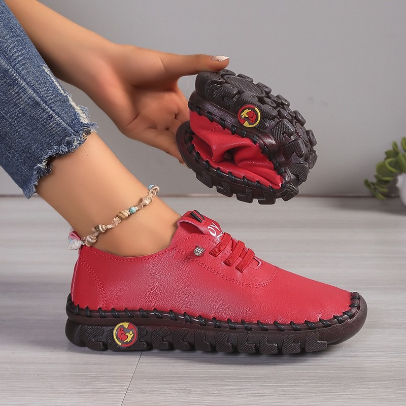 Women Leather Casual Shoes Lac - Oxford Lace Up Women recension och pris