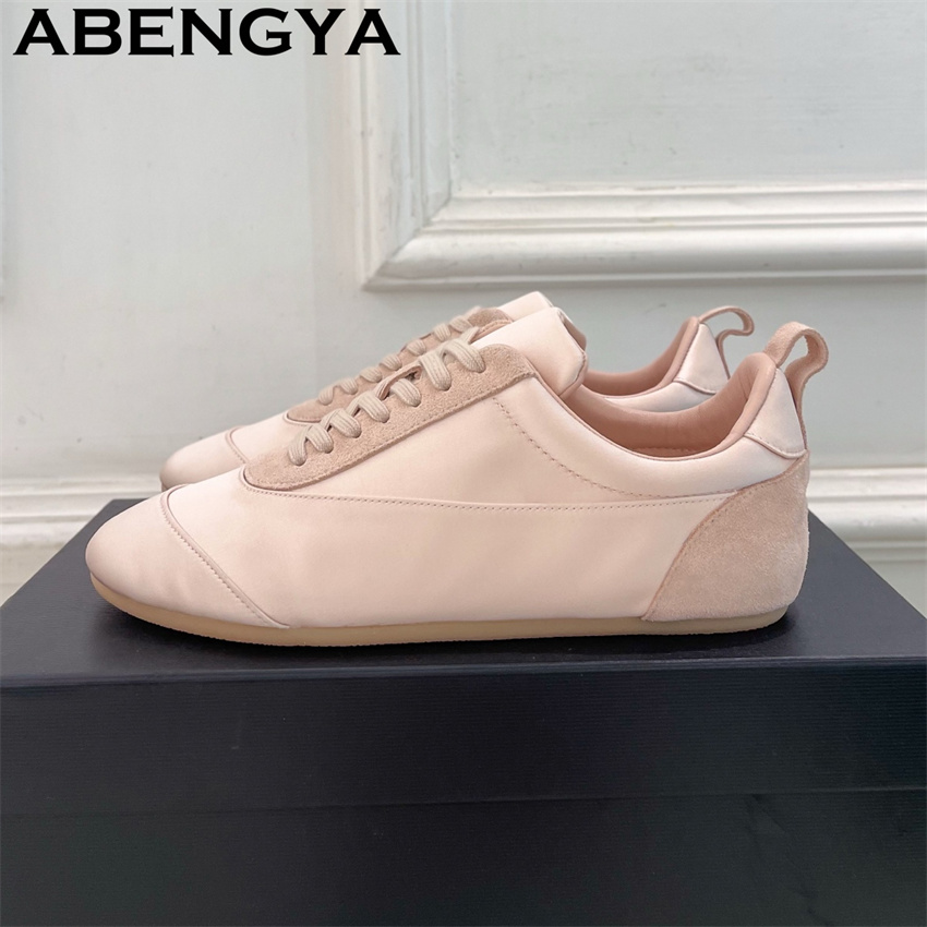 Pink Satin Round Toe Lace Up C - Oxford Lace Up Women recension och pris
