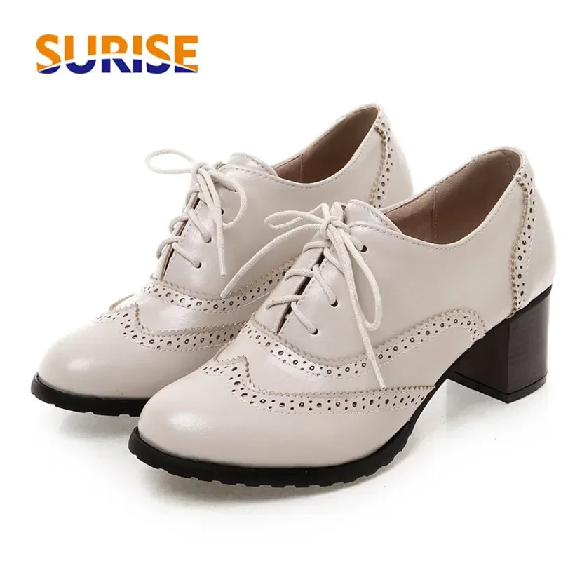 British Women Oxfords High Blo - Oxford Lace Up Women recension och pris