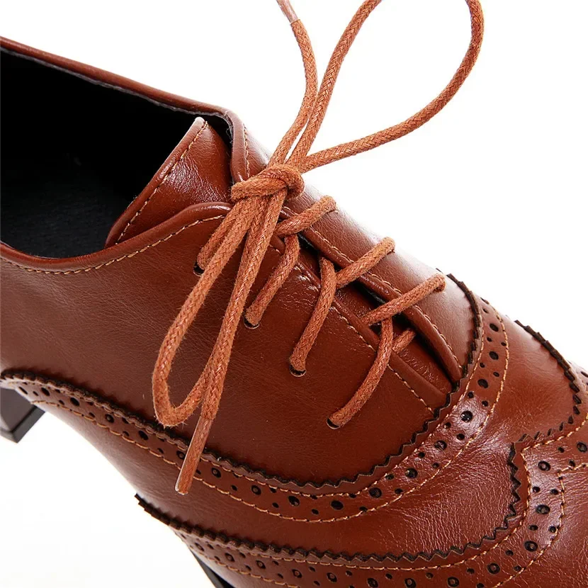 British Women Oxfords High Blo - Oxford Lace Up Women recension och pris