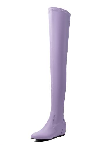 Women Lavender Solid Stretch O - Sock Boot Women recension och pris