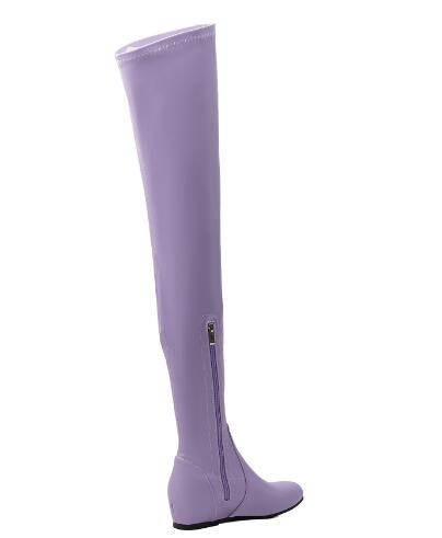Women Lavender Solid Stretch O - Sock Boot Women recension och pris