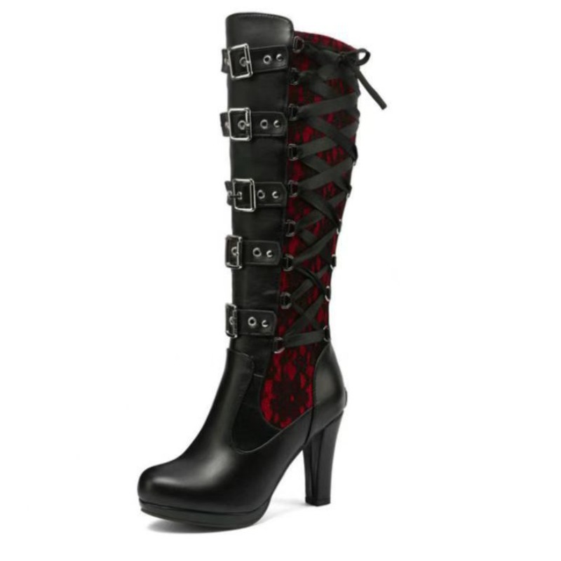 Punk Gothic Style Women's Knee - Knee High Boots Women recension och pris
