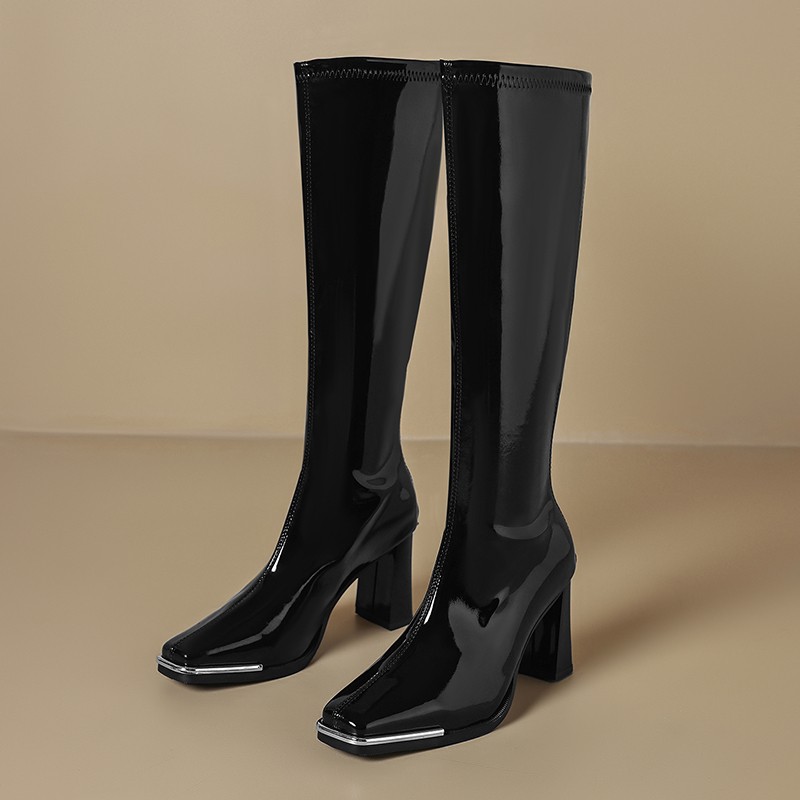 Knee High Boots Autumn New Squ - Knee High Boots Women recension och pris